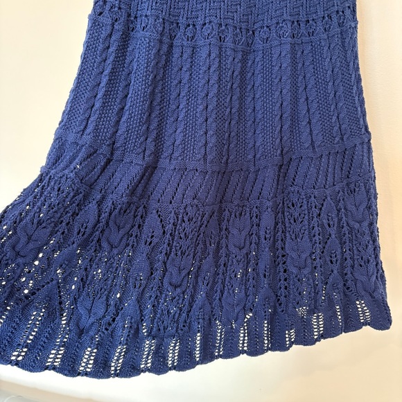 Ralph Lauren Crochet Dress Navy Blue - Picture 8 of 11